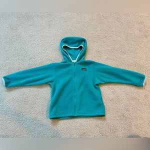 4T teal color Patagonia fleece jacket VGUC